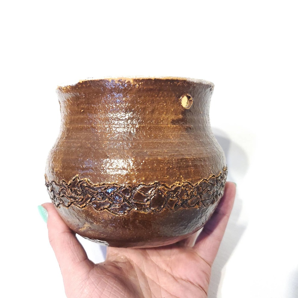 Vintage | Hand Made Pottery Hanging Planter